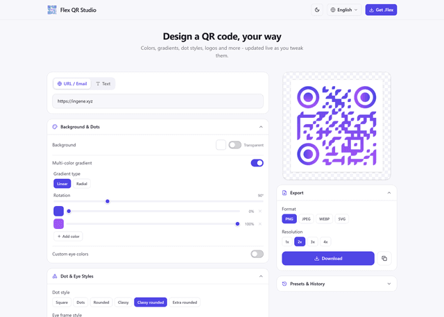Flex QR Studio 2